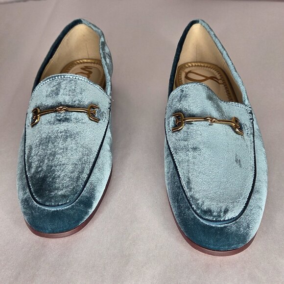 Sam Edelman Women's Loraine Teal Velvet Flats Size 5.5 - Picture 2 of 7